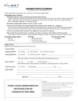 Shoebox Scanning Form